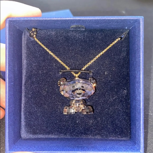Swarovski Crystal Teddy Bear Necklace - Picture 2 of 6